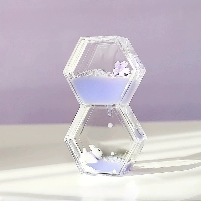 Purple Cute Flower Oil Drip Hourglass Creative Ornament
