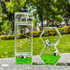 Green Cute Panda Oil Drip Hourglass Creative Ornament