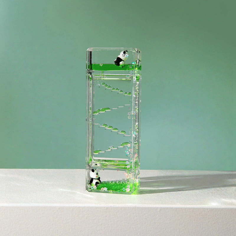 Green Cute Panda Oil Drip Hourglass Creative Ornament