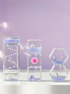 Purple Cute Flower Oil Drip Hourglass Creative Ornament