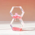 Pink Cute Flower Oil Drip Hourglass Creative Ornament