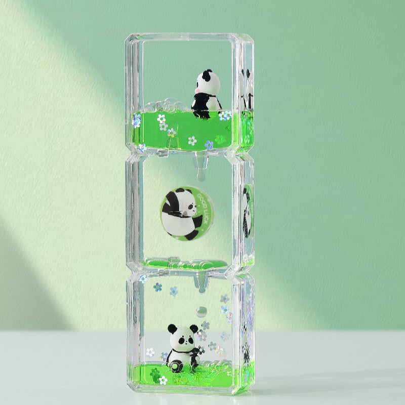 Green Cute Panda Oil Drip Hourglass Creative Ornament