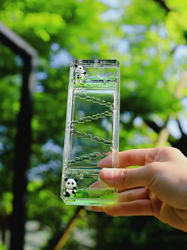 Green Cute Panda Oil Drip Hourglass Creative Ornament